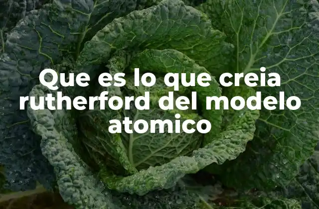 Que es Lo que Creia Rutherford Del Modelo Atomico