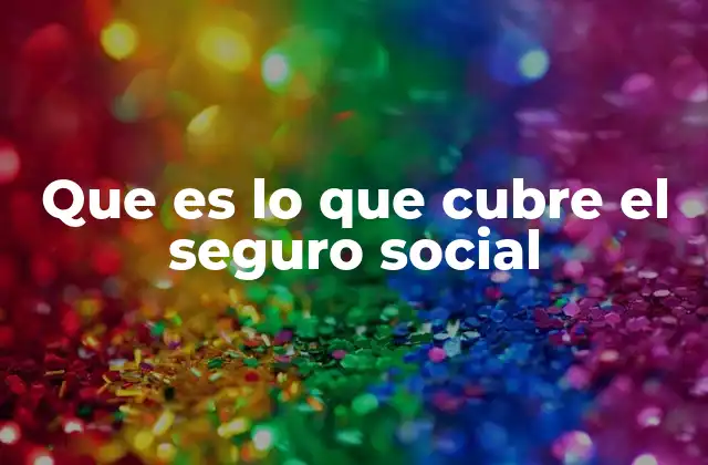 Que es Lo que Cubre el Seguro Social