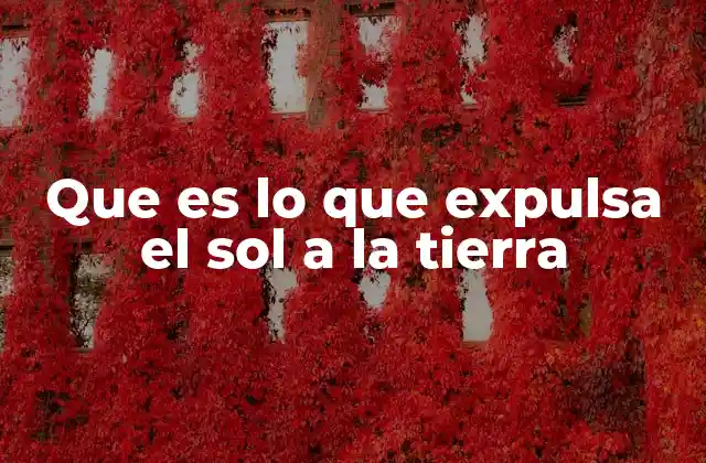 Cómo el Sol interactúa con la Tierra sin mencionar directamente lo que expulsa