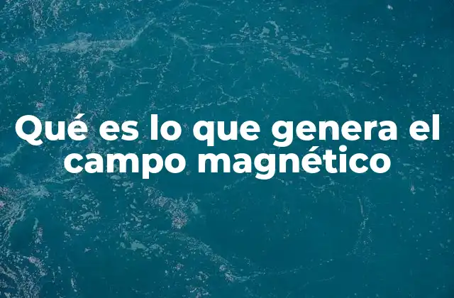 Qué es Lo que Genera el Campo Magnético
