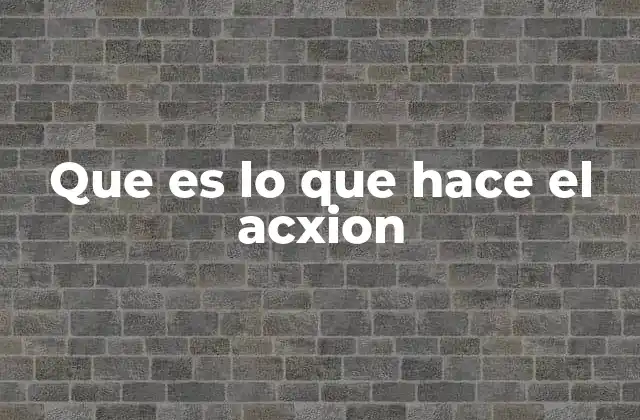 Que es Lo que Hace el Acxion