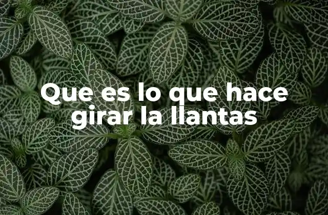 Que es Lo que Hace Girar la Llantas