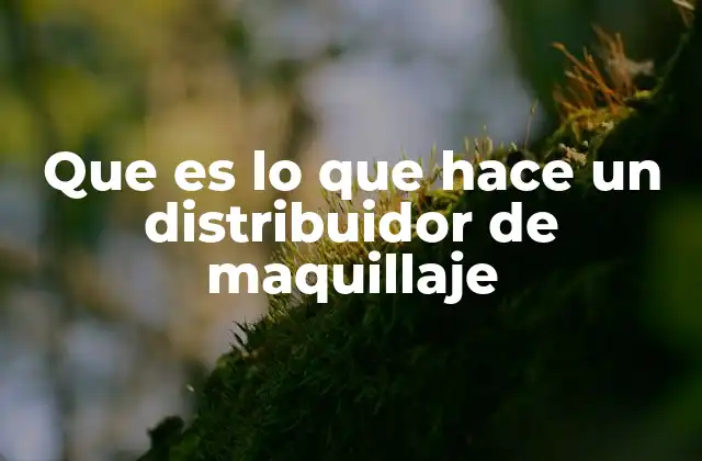 Que es Lo que Hace un Distribuidor de Maquillaje