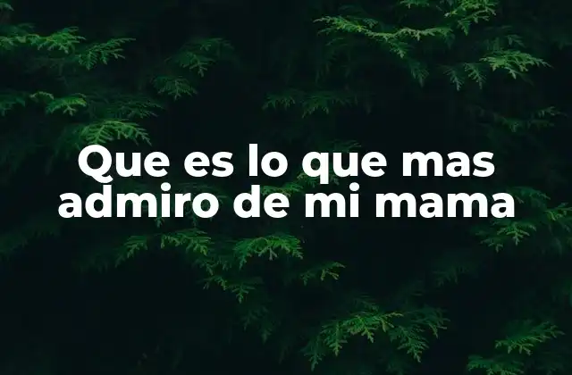 Rasgos que definen una figura maternal admirada