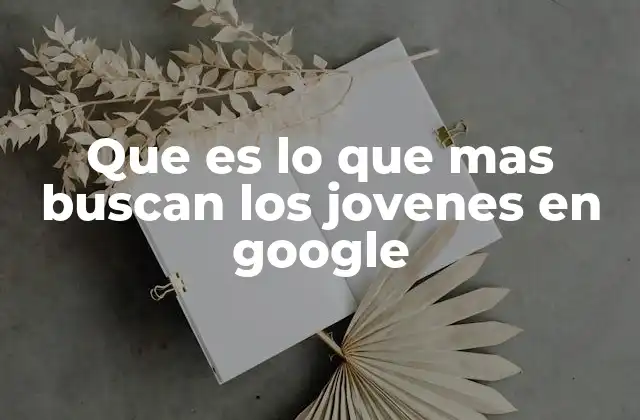 Que es Lo que mas Buscan los Jovenes en Google