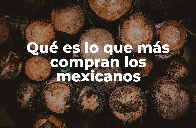 Qué es Lo que Más Compran los Mexicanos