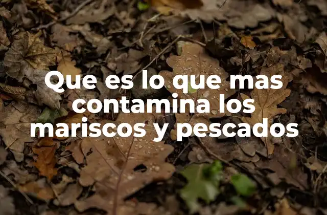 Que es Lo que mas Contamina los Mariscos y Pescados