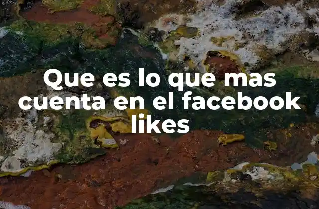 Que es Lo que mas Cuenta en el Facebook Likes