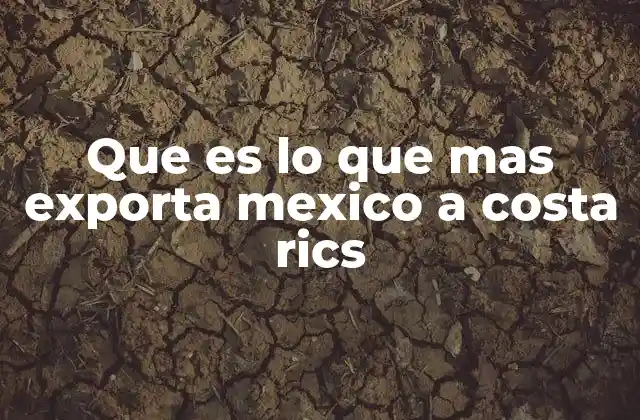 Que es Lo que mas Exporta Mexico a Costa Rics 2 El papel del comercio bilateral entre México y Costa Rica