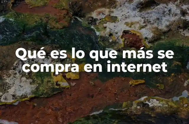 Qué es Lo que Más Se Compra en Internet