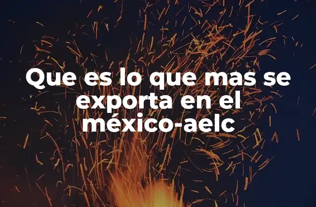 Que es Lo que mas Se Exporta en el México-aelc