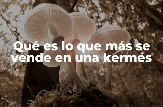 Qué es Lo que Más Se Vende en una Kermés