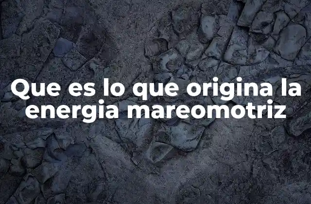 Factores que influyen en la generación de energía mareomotriz