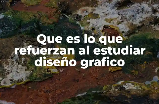 Que es Lo que Refuerzan Al Estudiar Diseño Grafico