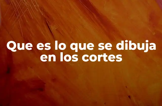 Que es Lo que Se Dibuja en los Cortes