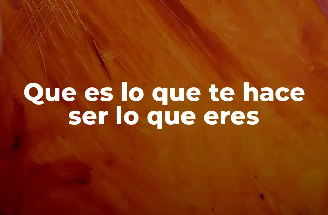 La base de la identidad personal sin mencionar la palabra clave