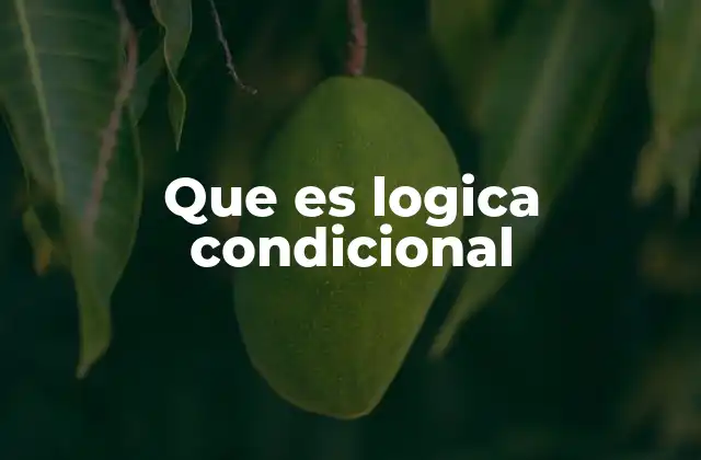 Que es Logica Condicional