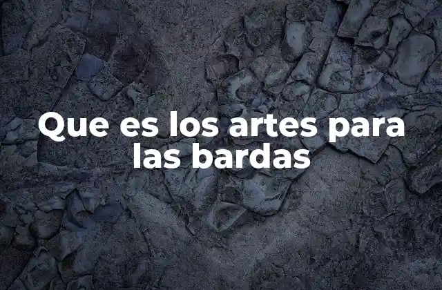 Que es los Artes para las Bardas