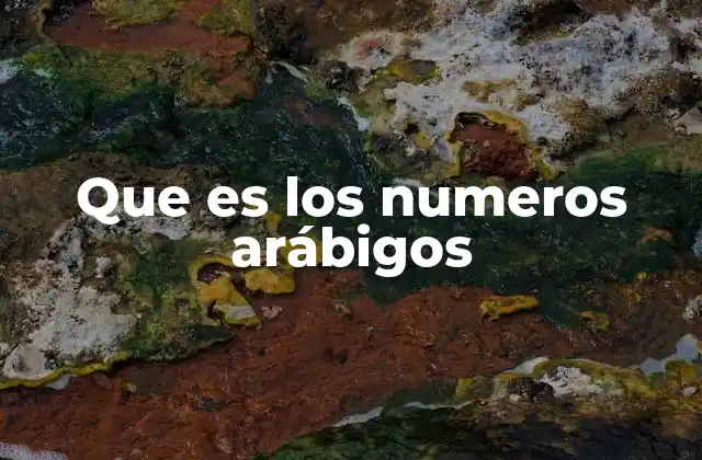 Que es los Numeros Arábigos
