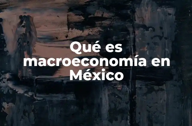 Qué es Macroeconomía en México