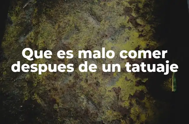 Cómo la alimentación afecta la cicatrización del tatuaje