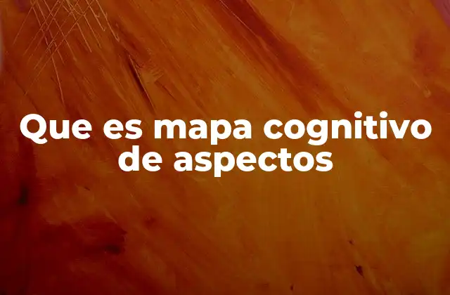 Que es Mapa Cognitivo de Aspectos