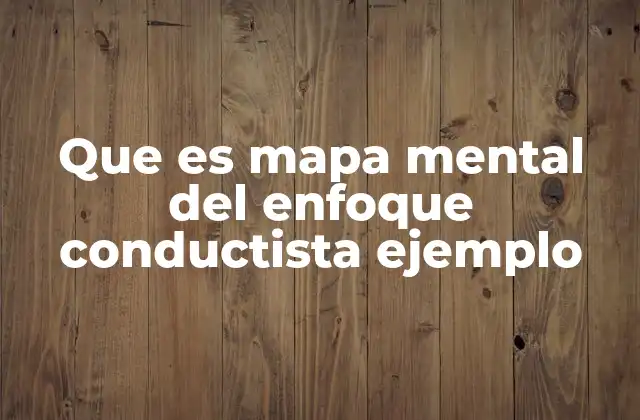 Que es Mapa Mental Del Enfoque Conductista Ejemplo 2 El enfoque conductista a través de una representación visual