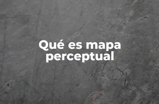 Qué es Mapa Perceptual