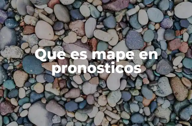 Que es Mape en Pronosticos