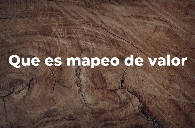 Que es Mapeo de Valor