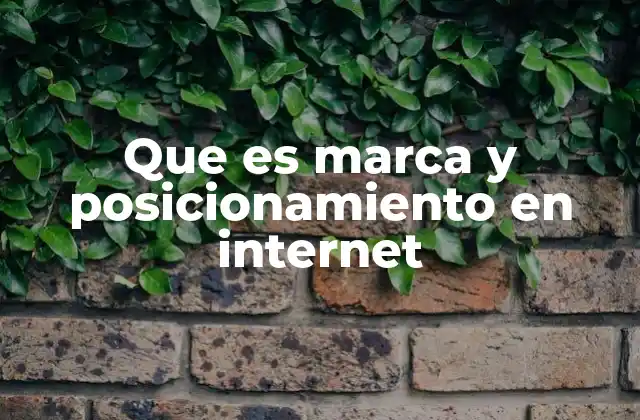 Que es Marca y Posicionamiento en Internet 2 Cómo la presencia digital define la identidad de una empresa