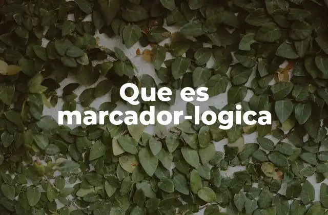 Que es Marcador-logica