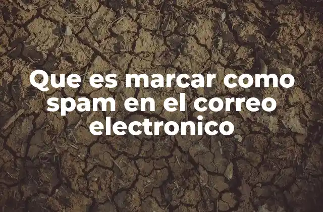 Que es Marcar como Spam en el Correo Electronico