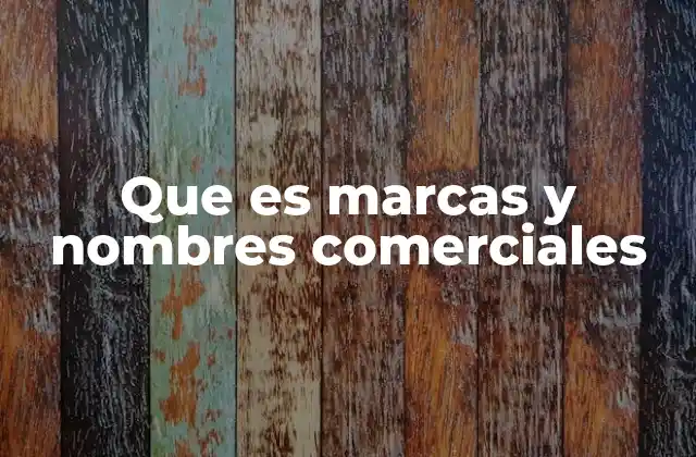 Que es Marcas y Nombres Comerciales