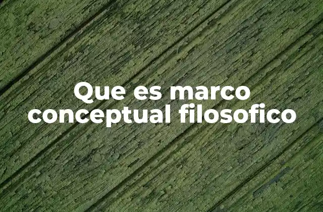 Que es Marco Conceptual Filosofico