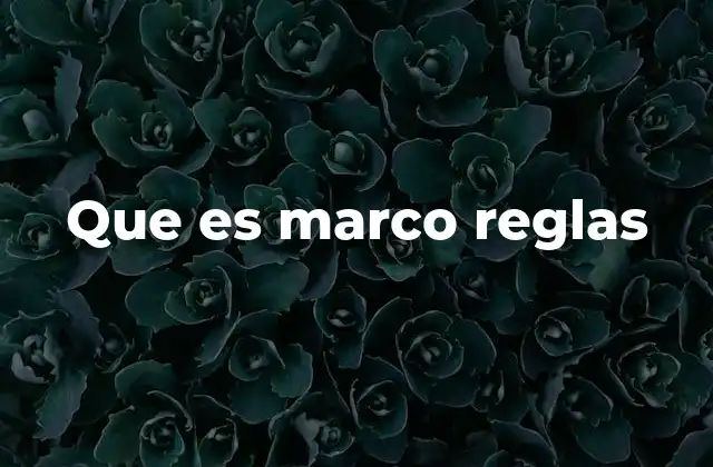 Que es Marco Reglas 2 La importancia de tener un marco de normas definido