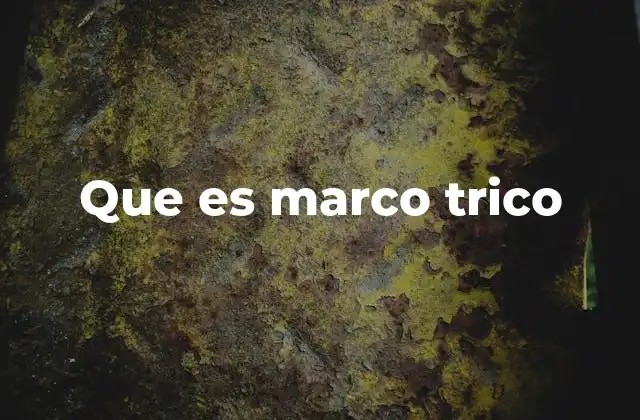 Que es Marco Trico