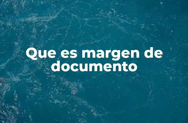 Que es Margen de Documento
