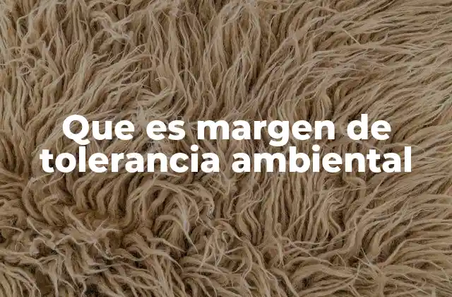 Que es Margen de Tolerancia Ambiental