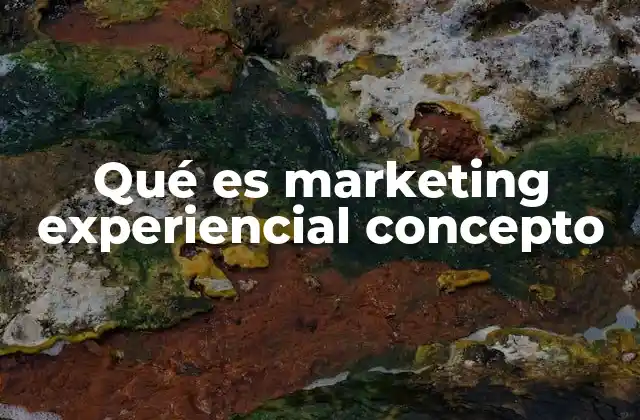 Qué es Marketing Experiencial Concepto