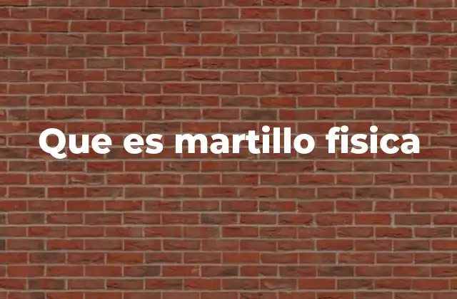 Que es Martillo Fisica