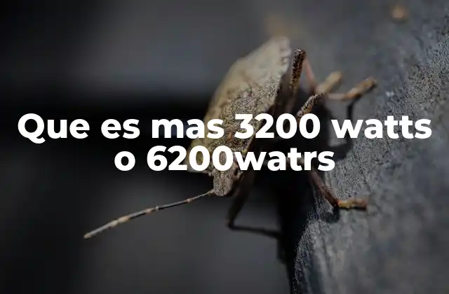 Que es mas 3200 Watts o 6200watrs 2 Comparando potencias eléctricas sin mencionar directamente los valores