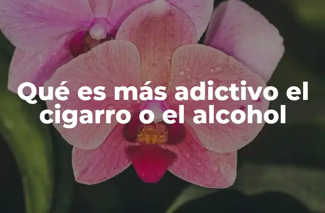 Qué es Más Adictivo el Cigarro o el Alcohol