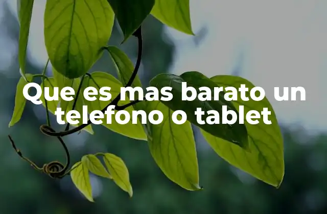 Que es mas Barato un Telefono o Tablet