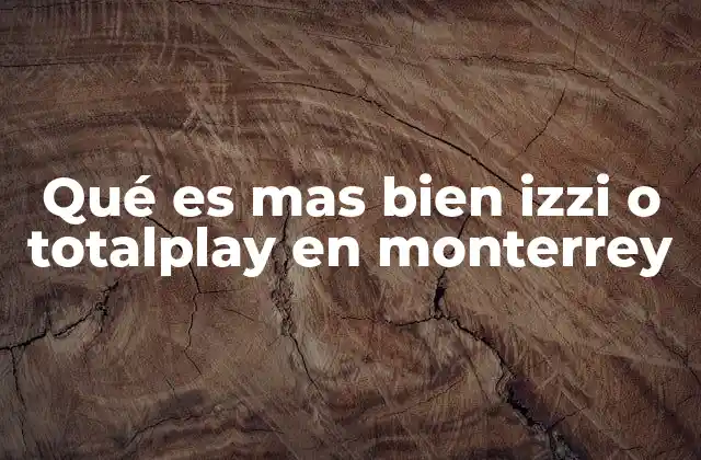 Qué es mas Bien Izzi o Totalplay en Monterrey