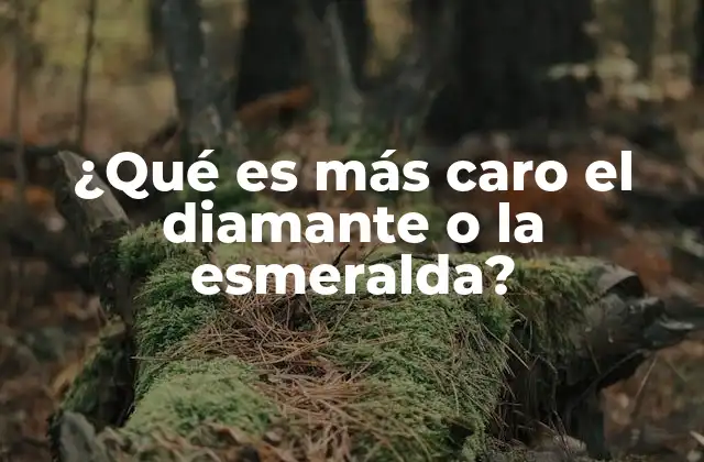 ¿qué es Más Caro el Diamante o la Esmeralda?