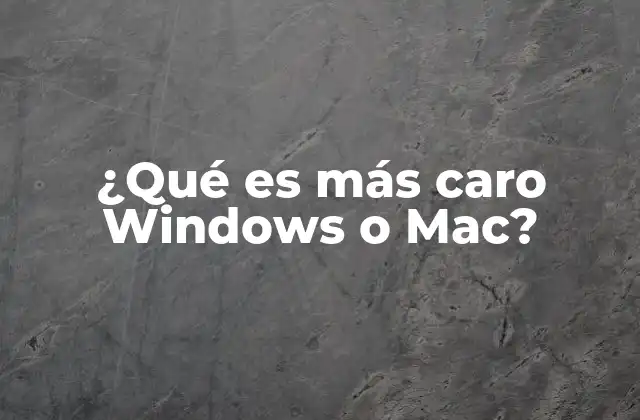 ¿qué es Más Caro Windows o Mac?