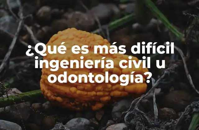 ¿qué es Más Difícil Ingeniería Civil u Odontología?