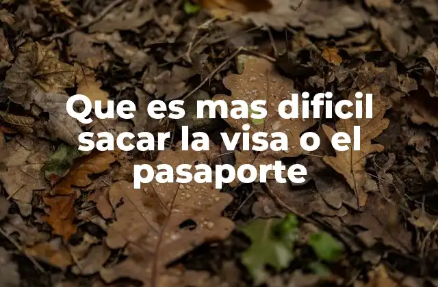 Que es mas Dificil Sacar la Visa o el Pasaporte