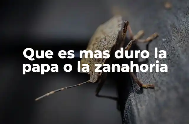 Que es mas Duro la Papa o la Zanahoria